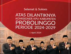 Komisioner KPU Kabupaten Probolinggo yang Baru Dilantik