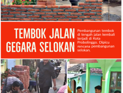 Jalan Ditembok Gara-gara Pembangunan Selokan