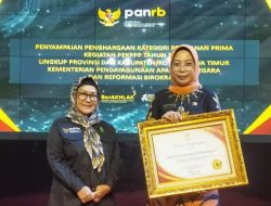 Dinas PMPTSP Raih Penghargaan dari Menpan RB, Wabup Probolinggo: Terima Kasih OPD