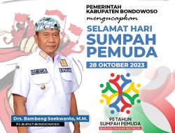 Pemkab Bondowoso Mengucapkan Selamat Hari Sumpah Pemuda
