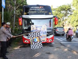 Dua Bus Balik Gratis Dipersembahkan Polres Probolinggo