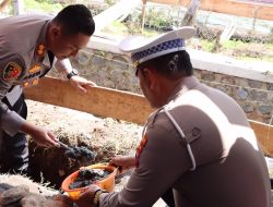 Jelang Tahun Baru, Bangun Pos Polisi di Exit Tol Leces