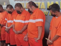 Polisi Tahan Lima Tersangka Pelaku Kasus Curanmor di Kota Malang
