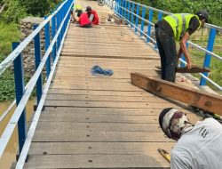 Perbaikan Jembatan Seboro Terus Berlangsung, Hari Ini Selesai