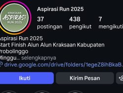 Panitia Posting Pelari Kraksaan Aspirasi Run 2025 di Instagram