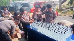 Polisi di Kota Malang Sikat Distributor 1.500 Botol Arak Bali