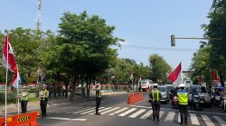 Satlantas Polres Probolinggo Hentikan Arus Kendaraan Pukul 10.17 WIB