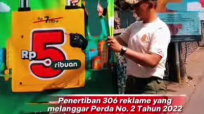 Satpol PP Kota Malang Tertibkan 306 Reklame Ilegal, Sejumlah Promosi dari Brand Besar Dicopot