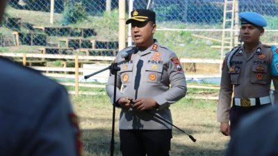 Water Bombing Dikerahkan, Kapolres Batu Pimpin Apel Penanganan Karhutla Gunung Kawinajang