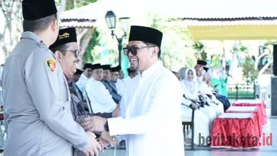 Sekda Bondowoso Pimpin Apel Hari Santri Nasional 2026 di Alun-Alun Raden Bagus Asra